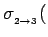 $ \sigma_{_{2\to 3}}($